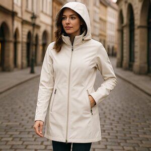 McKinley White Water-Repellent Softshell Coat – Size Small